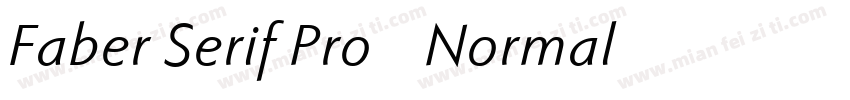 Faber Serif Pro 55 Normal字体转换